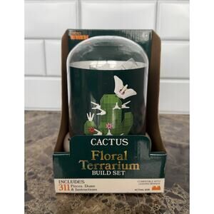 NEW Micro Brix Floral Terrarium CACTUS Building Blocks Set Build Toy, 311 Pieces